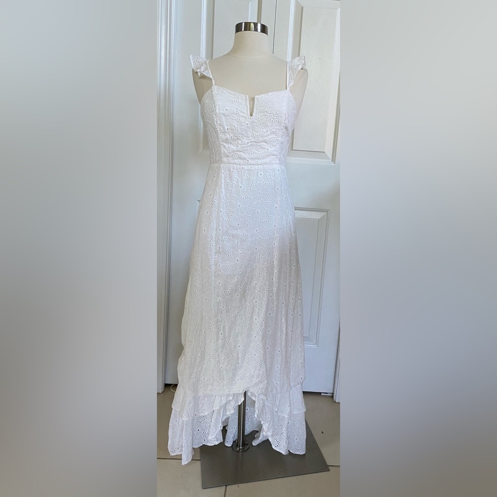 Lulu's White gorgeous Strapless Sequin Sundress for Brides S